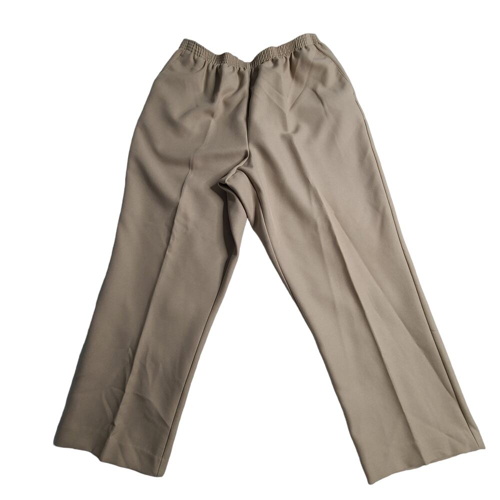 Vintage Cream Beige Tapered Leg Carrot Pants Elastic High Waist Plus 18  2218
